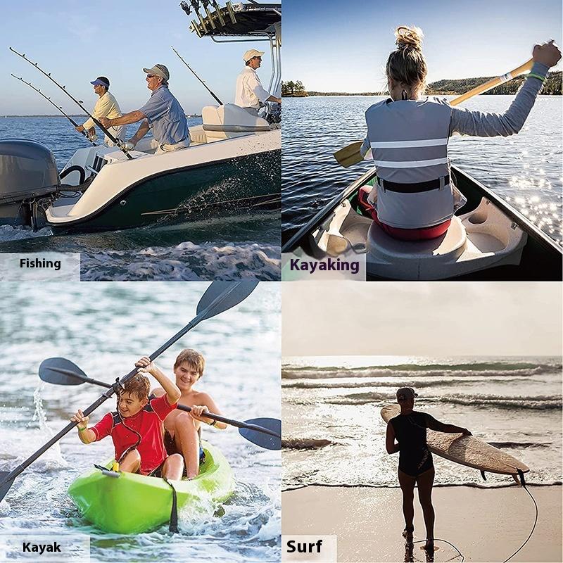 قابل للتعديل مطاطا كاياك قضيب  - مراجعة Fishing Kayak Paddle Leash وسعره